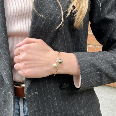 Omahi - Oro amarillo de 18 quilates - Verde agua y flor de lima