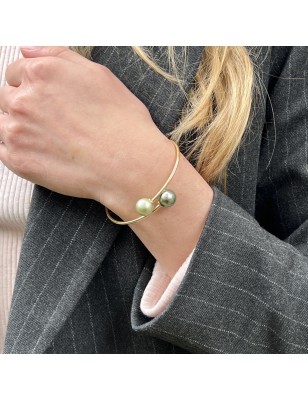 Pulsera de oro con perlas cultivadas