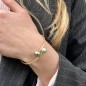 Omahi - Bracelet Or Jaune 18 Carats - Vert Eau et Tilleul