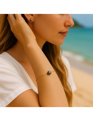 prix perle de Tahiti en bracelet or pour femme - bracelet tahitien