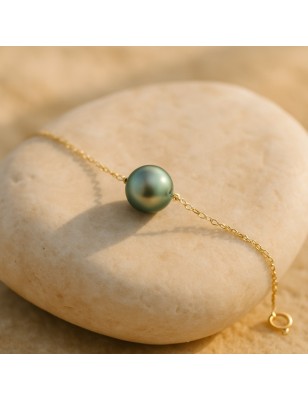 Tahitian Pearl - 9/10mm - 18K Gold Bracelet