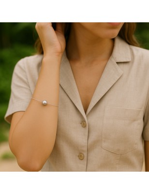 Tahitian Pearl - 9/10mm - 18K Gold Bracelet