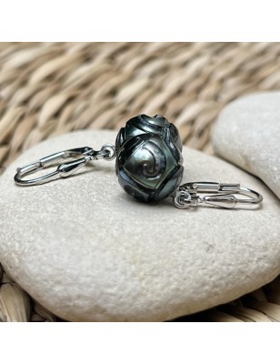 où trouver des perles noires gravées en boucles d'oreilles et le prix ? bijou tahitien