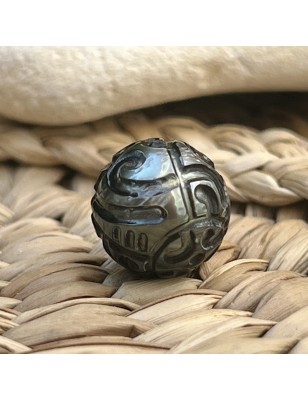 engraved tahitian pearl price - white cultured pearl from Tahiti