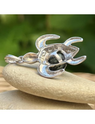 perle noire de Tahiti en pendentif tortue avec une perle gravée prix