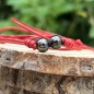 Ura Pō - Tahitian Black Pearls - Leather Choker