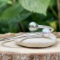 Bangle - Tahitian Pearl and Freshwater Pearl