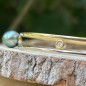 Armreif Gold 750 Tahiti-Perle und Diamanten