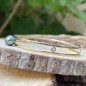 Bracelet Jonc Or 750 Perle de Tahiti et Diamants