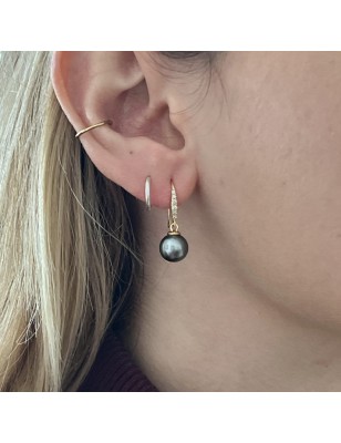 which price for diamonds gold earrings with tahitian pearls ? tahitian jewelry - tahitian jewerly stores