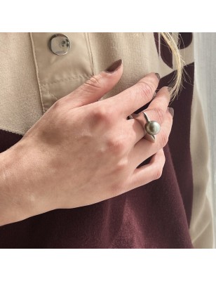price for a big pearl from tahiti on silver ring - tahitian jewel