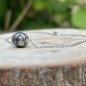 Hiva Oa - Engraved Tahitian Pearl - Rhodium Silver
