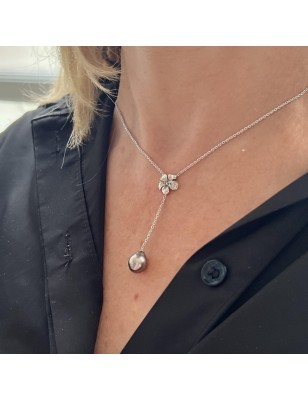 Collana con perla coltivata