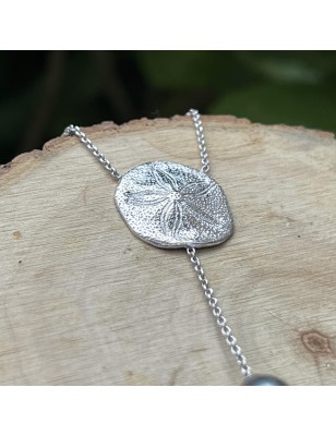 tiare tahiti avec une perle de Tahiti en collier - bijou tahitien