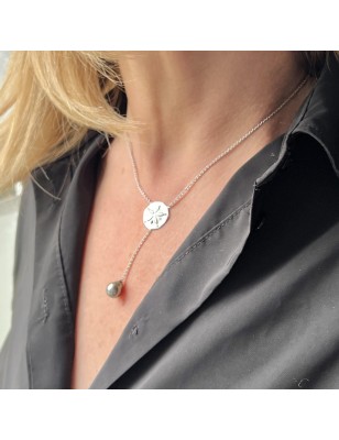 tiare tahiti with a Tahitian pearl in necklace price - tahitian jewel