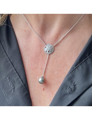 tiare tahiti with a Tahitian pearl in necklace price - tahitian jewel