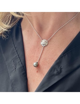tiare tahiti with a Tahitian pearl in necklace price - tahitian jewel