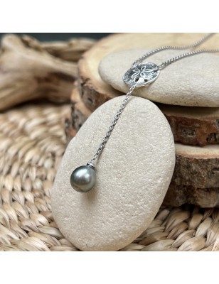 tiare tahiti with a Tahitian pearl in necklace price - tahitian jewel