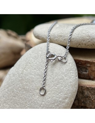 Tiare Tahiti on Rhodium Silver Necklace with Tahitian Pearl