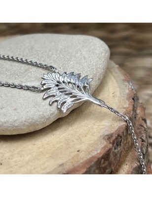 eventail avec une perle de Tahiti en collier - bijou tahitien