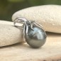 Pendentif Pieuvre Perle de Tahiti - Argent Rhodié