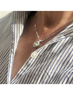 signification pieuvre en pendentif homme perle noire de culture de Tahiti prix perles tahitiennes