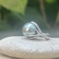 Lagoon Tahitian Pearl Octopus Pendant - Rhodium Silver