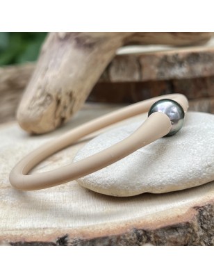 peacock color pearl from Tahiti in masculin bracelet price - tahitian bracelet cultured pearls