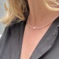 Collier Quartz Rose et Perle d'Eau Douce