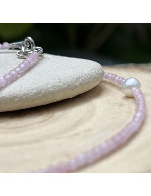 pouvoir du quartz en collier et perle d'eau douce signification