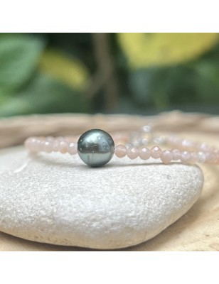 pouvoir de la pierre de soleil en bracelet et perle de Tahiti en bracelet sunstone prix