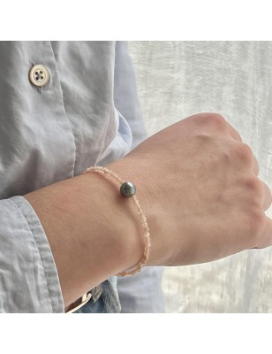 pouvoir de la pierre de soleil en bracelet et perle de Tahiti en bracelet sunstone prix
