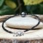 Po Tahiti - Eggplant Tahitian Pearl - Black Spinels