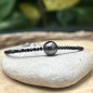 Po Tahiti - Eggplant Tahitian Pearl - Black Spinels