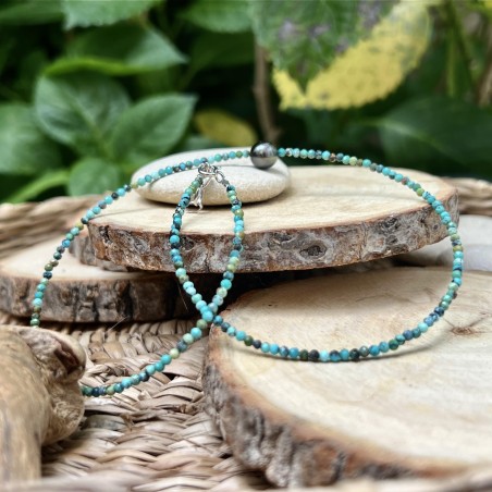 Vāhina - Collar de perlas de Tahití - Turquesa