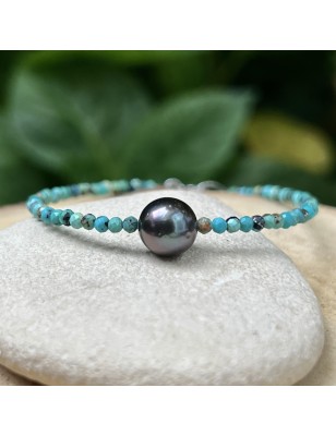 Pulsera con perla de Tahití