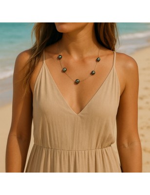 Collar con perla de Tahití