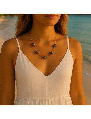 big tahitian pearls 18K Gold necklace for women price - perla Tahiti - tahitian jewerly stores - tahitian jewerly