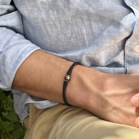 Teahupoo - Armband aus karminroten Tahitiperlen