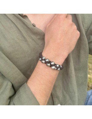 black pearl men bracelet Tahitian cultured pearls - perla Tahiti
