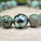 Turquoises and Tahitian Pearl Bracelet - 9.53mm