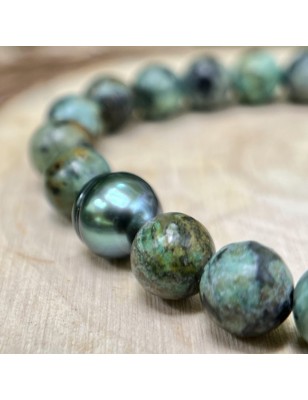 pearl masculin bracelet in turquoise with tahitian pearl price cultured pearls