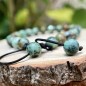 Turquoises and Tahitian Pearl Bracelet - 9.53mm