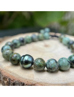 pearl masculin bracelet in turquoise with tahitian pearl price cultured pearls