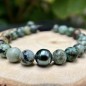Bracelet in Turquoises and Tahitian Pearl - 9.38mm