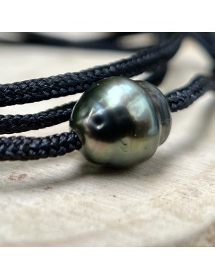 Collier homme perle en ras de cou avec une perle de Tahiti prix