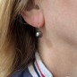 Серьги-гвоздики из золота 750 и таитянских жемчужин