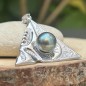Tahitian Pearl Marquesan Sterling Silver Pendant