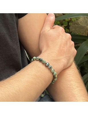 Bracciale turchese - Perla di Tahiti - 9,38 mm