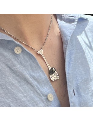 pagaie en pendentif homme maori perle de Tahiti prix